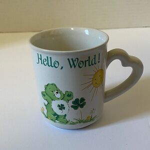 Vintage American Greetings Care Bears Stonewear Good Luck Bear Mug